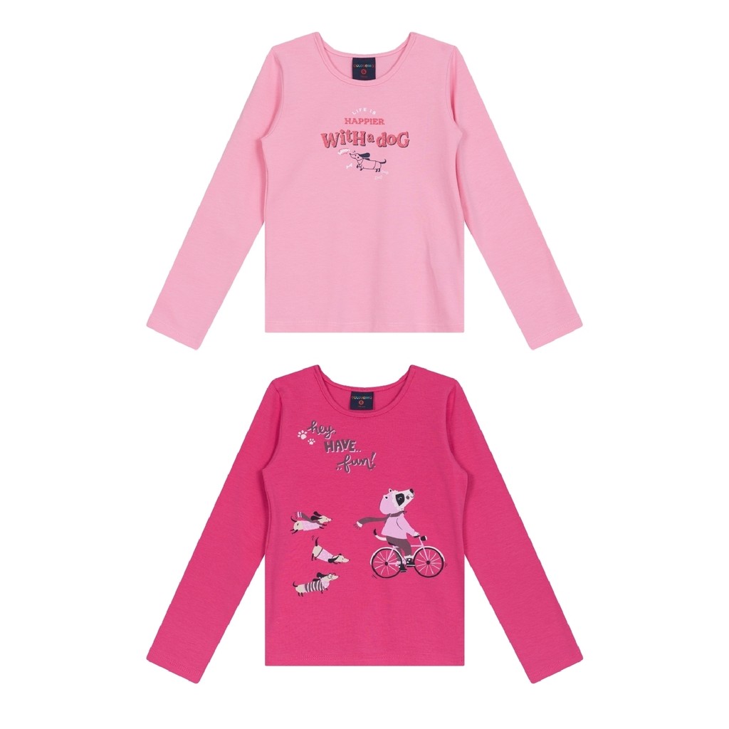 Kit de Blusas para Menina em Cotton Guloseima
