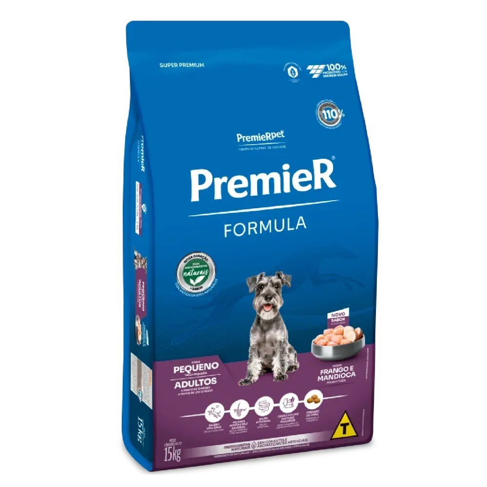 Ração Premier Super Premium Formula Para Cão Adulto De Raça Pequena Sabor Frango 15kg