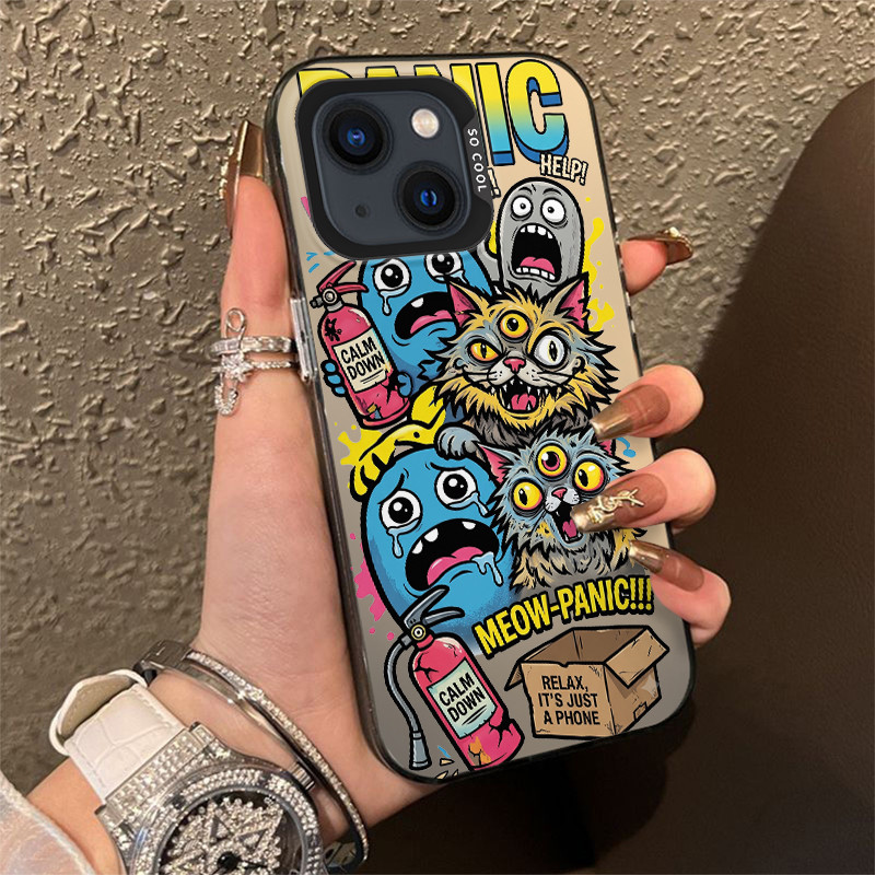 Capa Cômica De Gato De Três Olhos Para Samsung Galaxy A02S A03 A04 A03S A05 A05S A06 4G A07 A17 A12 13 A14 A15 A16 A20 A