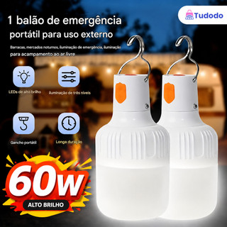 Lâmpada LED 60W Camping KIT4 KIT2 KIT1 Unidades USB Recarregáveis De Longo Prazo À Prova D'água Para Pesca De Emergência