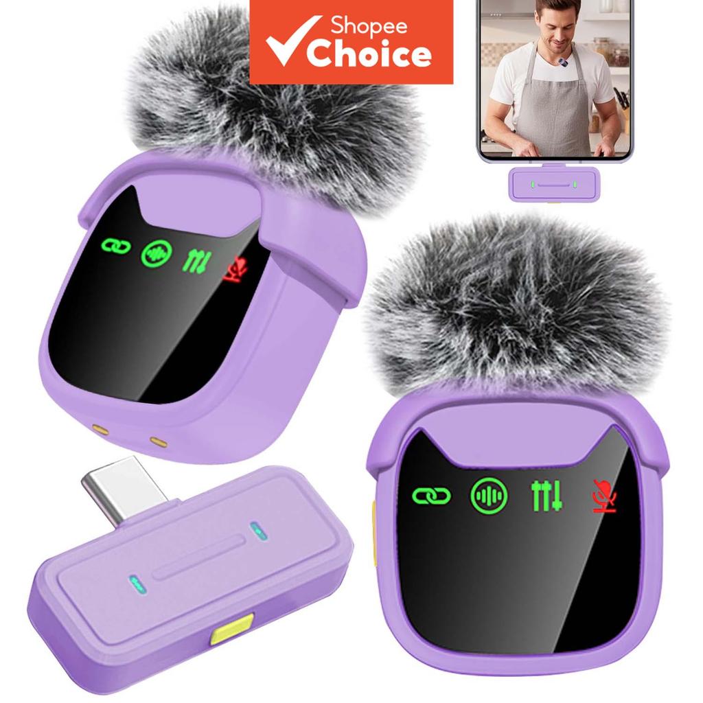 Microfone De Lapela Sem Fio Multifuncional Para Vlogging E Sala De Aula