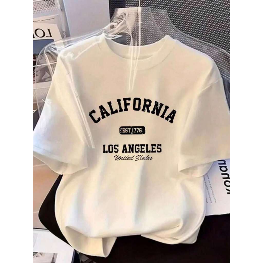 Camiseta T-Shirt Feminina Estampada California Los Angeles Lançamento Camiseta 100% Algodão