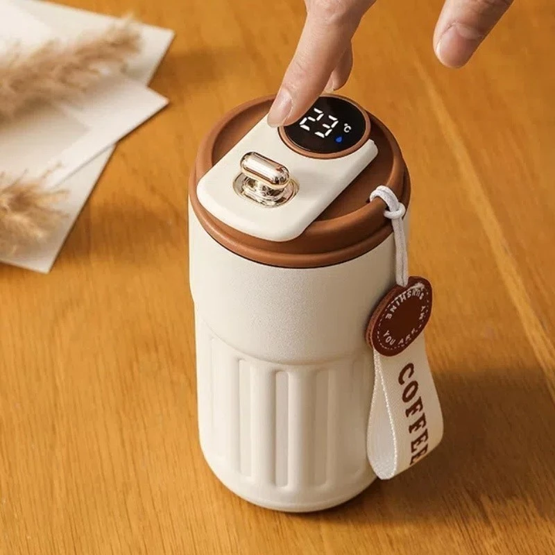 Copo de Café Térmico Portátil 410ml｜Com Tampa Antivazamento e Display LED — imagem 1