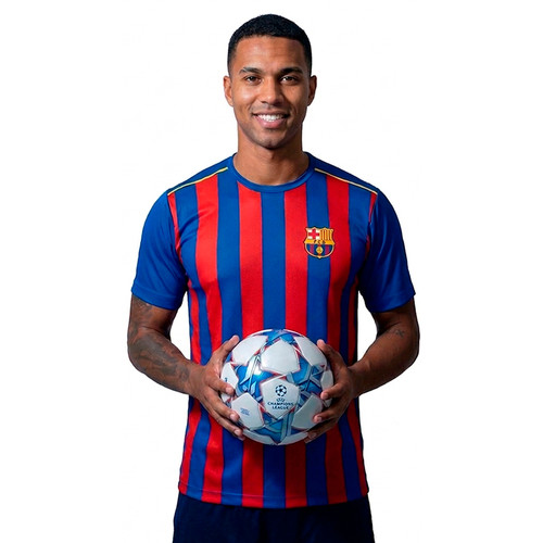 Camiseta Juv. Dry Fit Barcelona Azul/Verm