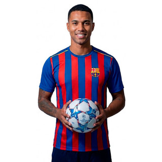 Camiseta Juv. Dry Fit Barcelona Azul/Verm
