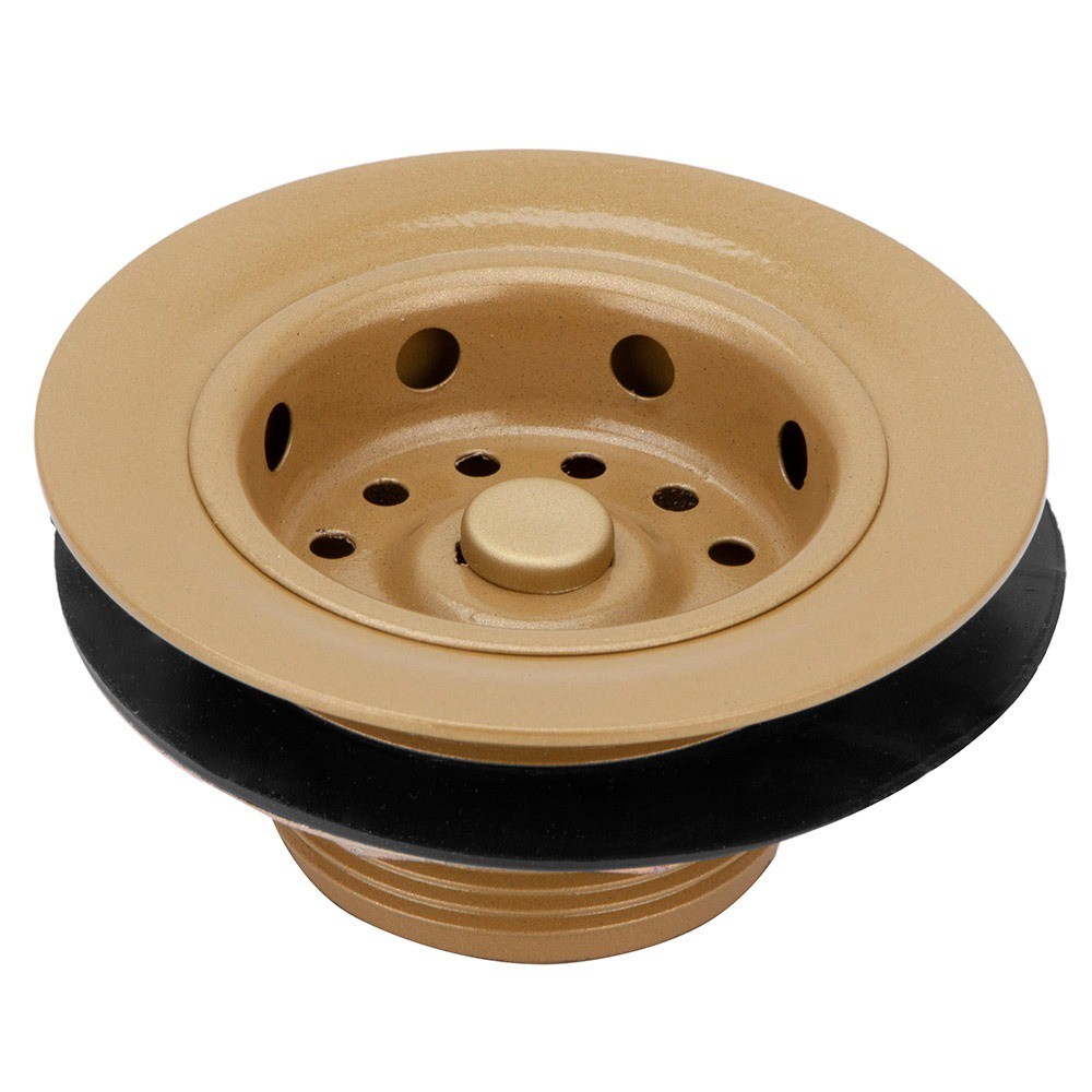Válvula Americana Para Pias Cozinha Gold Dourado Metal 3.1/2 Ralo Sifao Esgoto