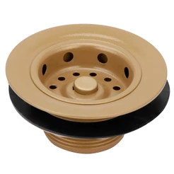 Válvula Americana Para Pias Cozinha Gold Dourado Metal 3.1/2 Ralo Sifao Esgoto