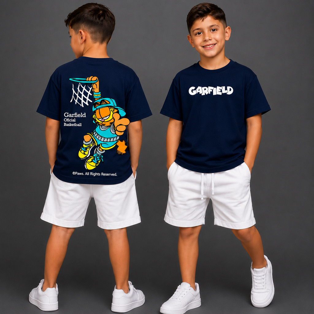 Camiseta Infantil Algodão Criança Streetwear Roupa De Menino Estampa Frente e Costa, LANÇAMENTO 2026