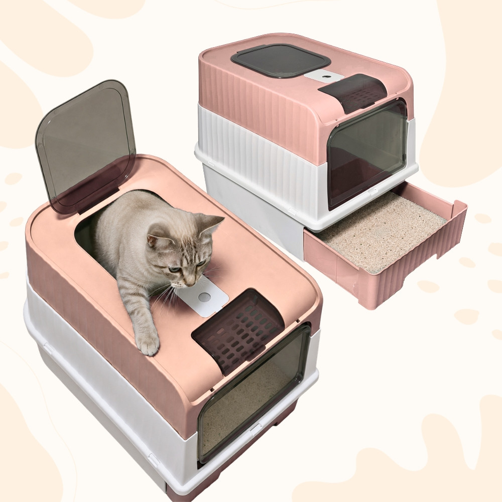 Caixa de Areia Fechada Para Gatos Banheiro Higiênico Com Gaveta + Pá e Filtro Anti Odor — imagem 2 de 2