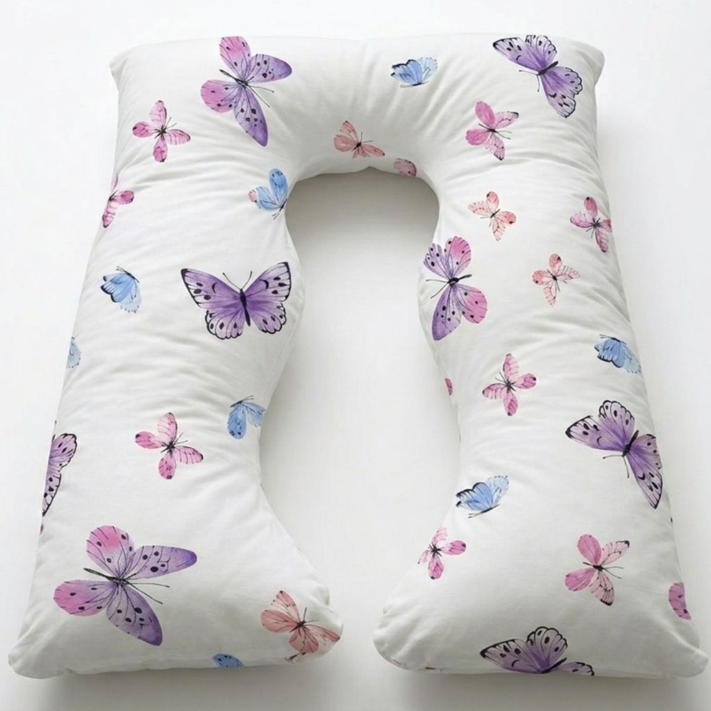 Travesseiro De Corpo Para Gestante Gravida 200 fios Micropercal 1.20x60cm Ergonômico Cama Macio Cores