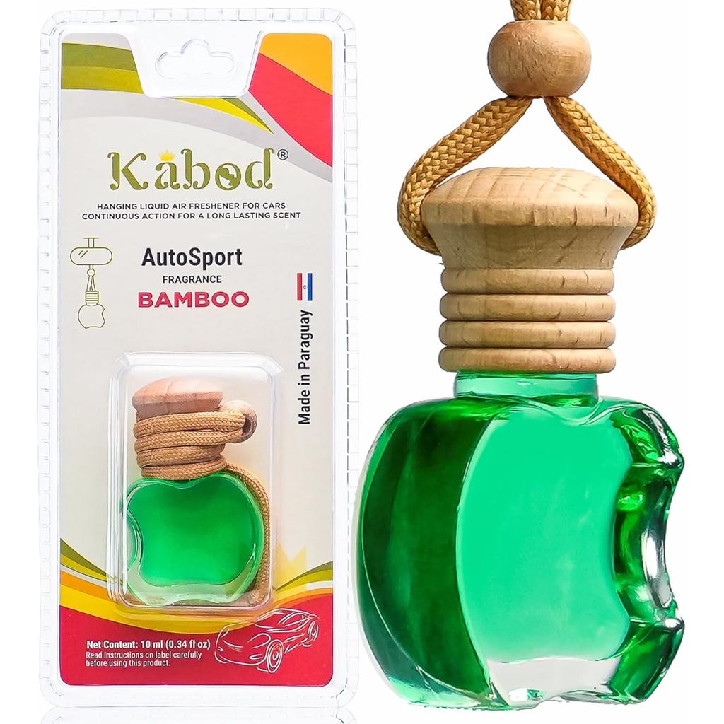 Aromatizador de Ar para Carro em Bambu Kabod |   Difusor de Óleos Essenciais |   Aroma Verde e Fresco |   Neutralizador 