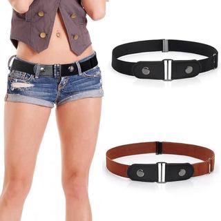 2 Peças de Cinto Elástico Invisível para Mulheres Sem Fivela, Unissex, Sem Fivela, Ajustável para Calças Jeans, Vestidos