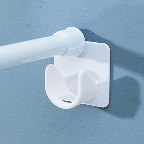 Suporte Adesivo para Varão de Cortina de Chuveiro Resdenio - Pacote com 2 Suportes para Varão de Cortina Sem Perfuração,