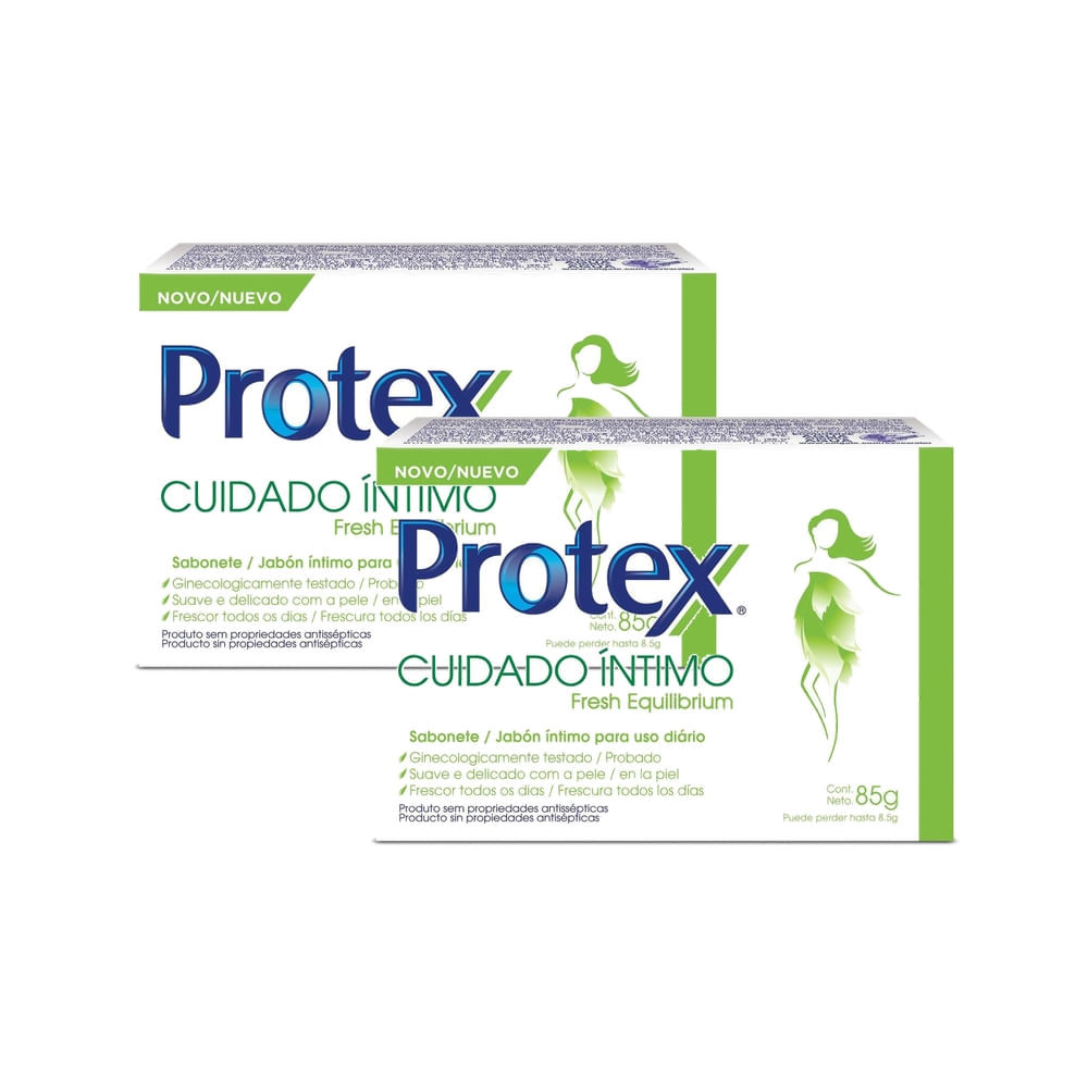 Kit 2 Sabonete em Barra Protex Cuidado íntimo Fresh Equilibrium 85g