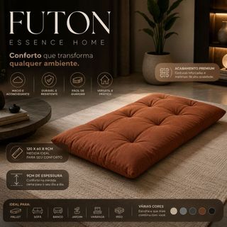 Futon Dobrável 120x60x9cm Almofada para Pallet Sofá Banco Jardim Varanda Premium