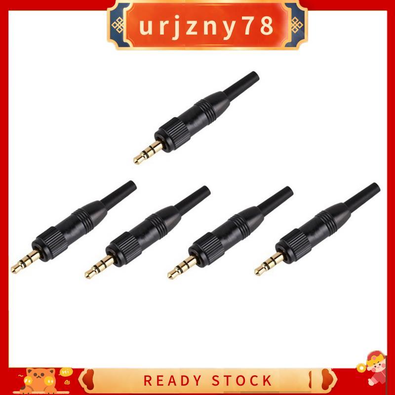 5 Peças 3.5mm Plug Estéreo Parafuso Bloqueio De Áudio Conector Microfone Adaptador De Tomada Sobressalente Para Audio200