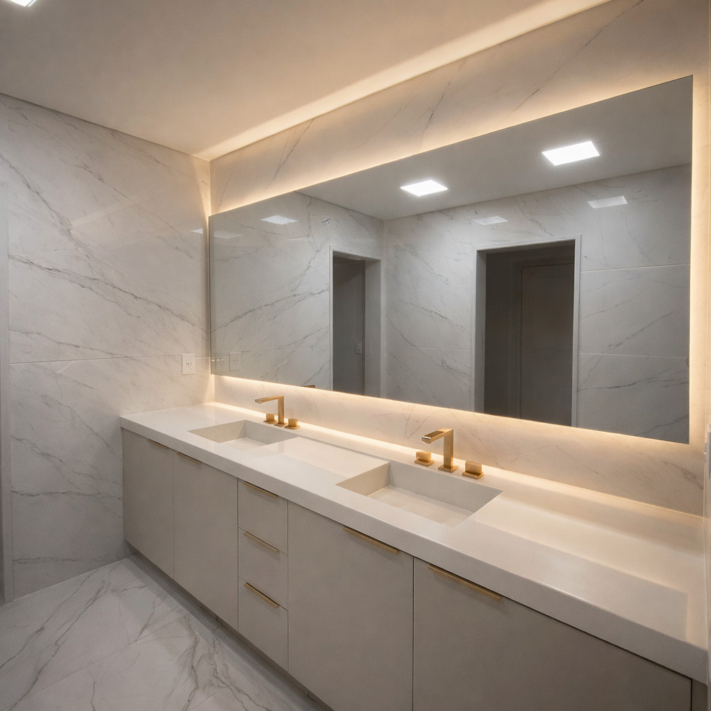 Espelho Grande Com Led 3 Cores Touch 180X90cm Corpo Inteiro Lapidado Entrega Rapida