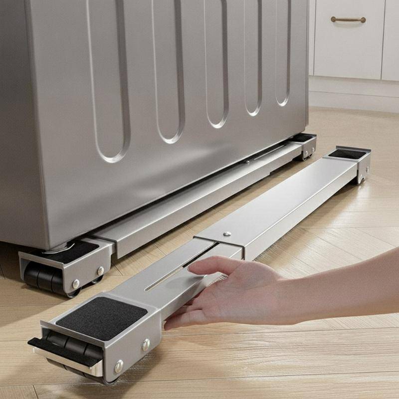 lovelycactushg 2 Pa Rodas Máquina De Lavar Geladeira Suporte Ajustável Base Resistente Para Casa Grande Eletrodomésticos