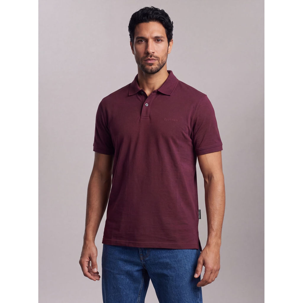 Imagem Polo Masculina Liquid Touch Calvin Klein - Bordo