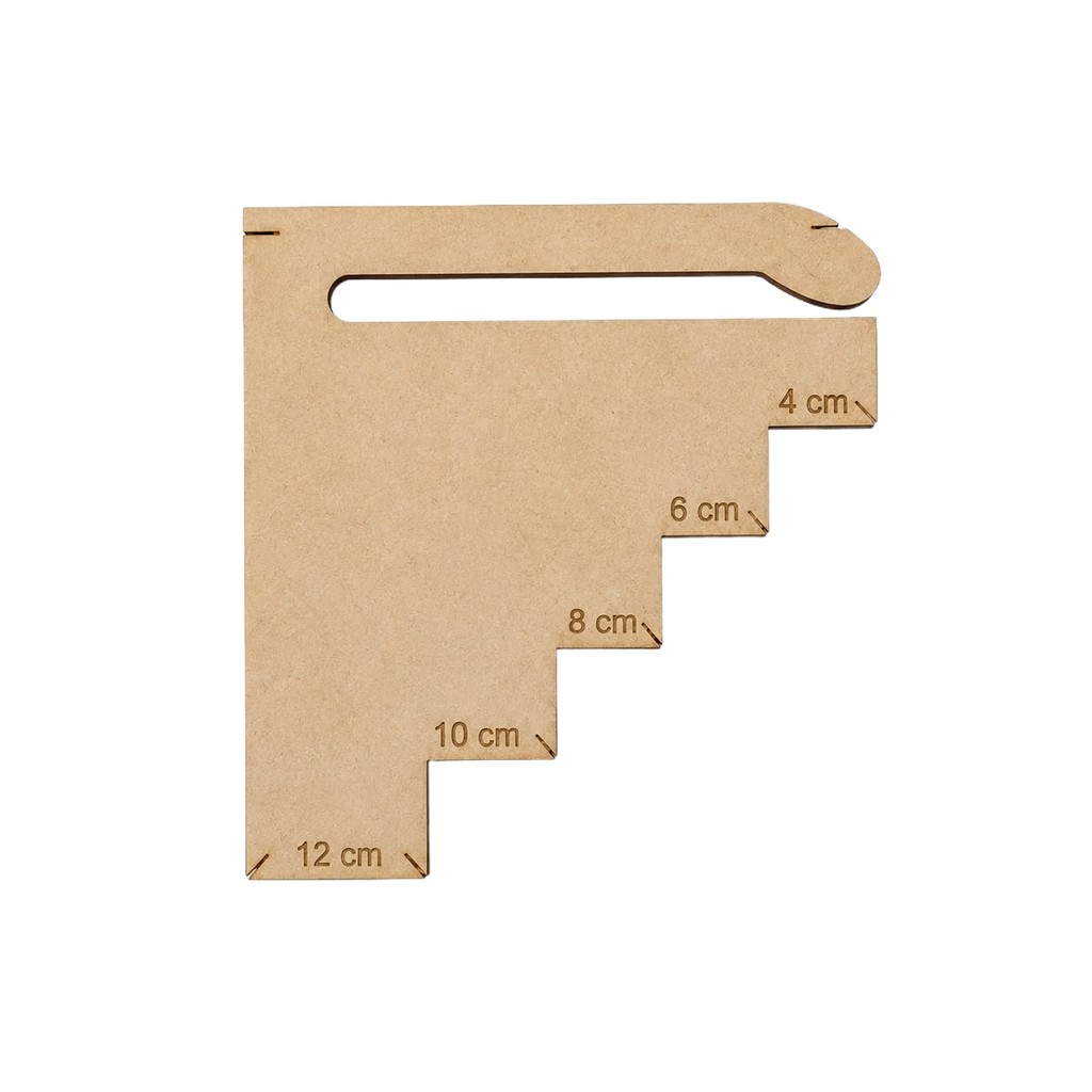 Gabarito Tassel Artesanato Croche Fios 4 a 12 Cm Mdf — imagem 2 de 2
