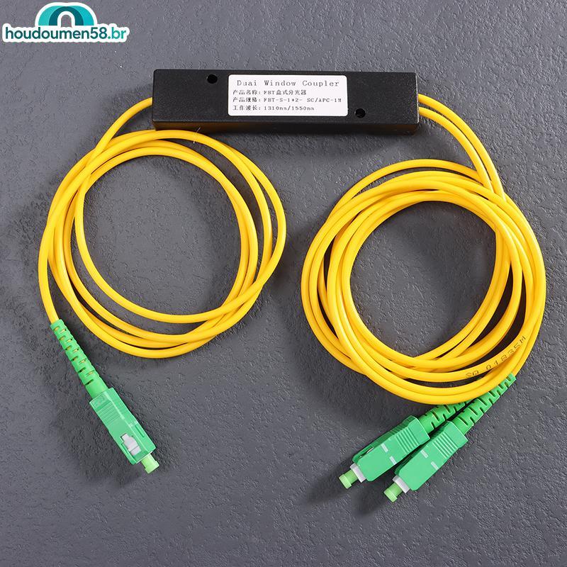HOUDO 1 Peça 1x2 FTTH Divisor De Fibra Óptica 1 Ponto 2 Caixa Divisora Cônica 1 A/Acessórios De Computador APC
