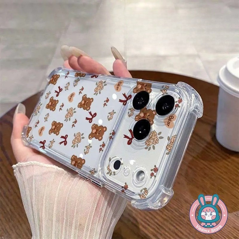 Capa De Telefone De Urso De Desenho Animado Para Samsung Galaxy A40 A36 A35 A34 A33 A32 A31 A30 A30S A27 A26 A25 A24 A23