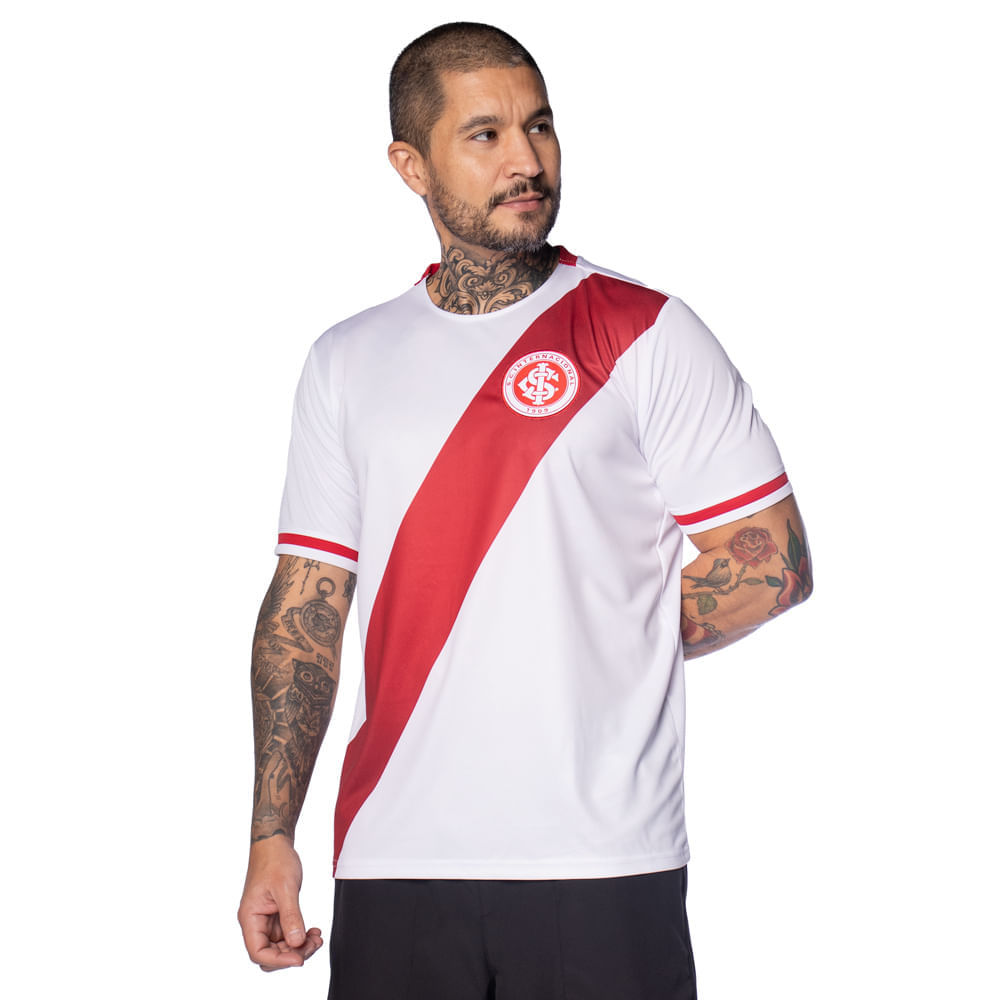 Camiseta Masculina Inter Lotus Layer Faixa 1995 Branco