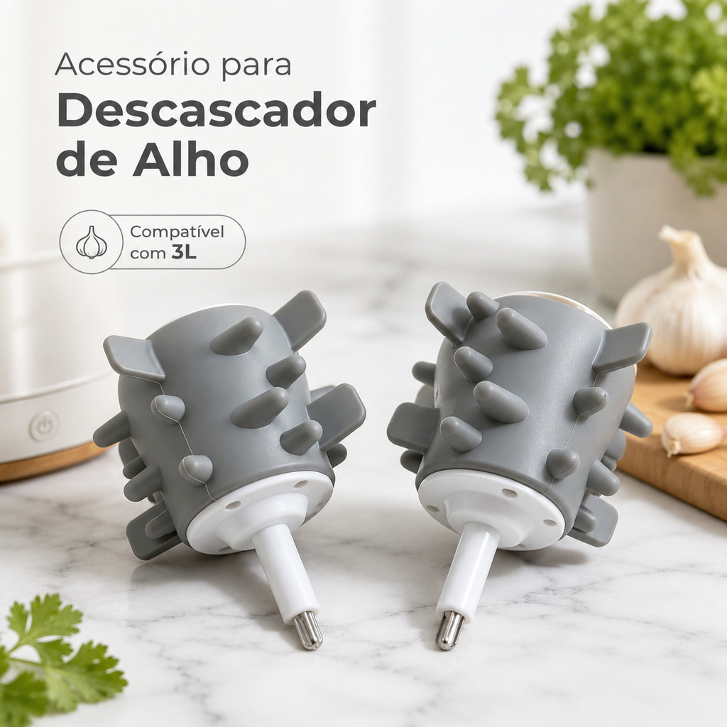 Acessório de Silicone para Descascador de Alho 3L Peça de Reposição Anti-Odor