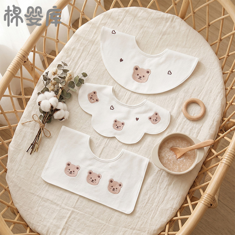 Babadores para mãe e bebê, babadores infantis, toalhas de algodão puro, produtos unissex para bebês e crianças pequenas.