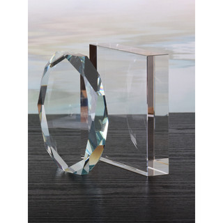 Disco de cristal base quadrada exibição de jóias base de garrafa de vinho Desktop porcelana ornamentos antigos expositor