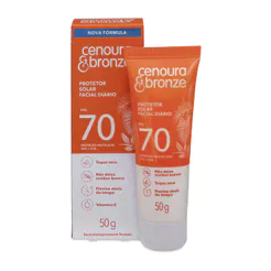 Protetor Solar Facial Cenoura & Bronze FPS70 Bisnaga 50g