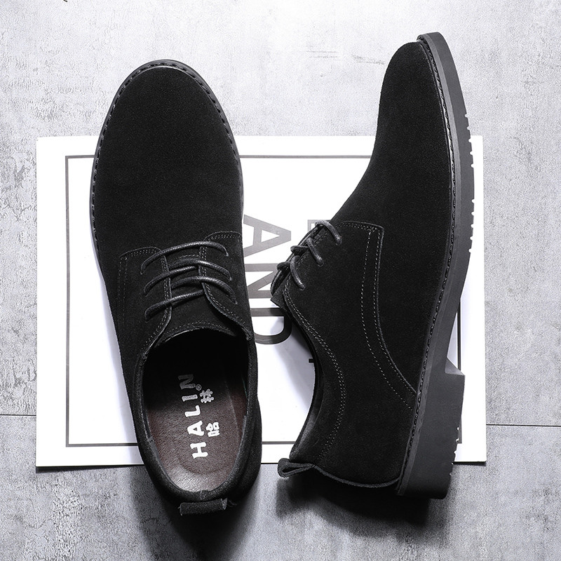 Primavera homens Plus Size camurça sapatos masculinos negócios preto Nubuck couro sapatos casuais All-Match camurça sapa