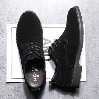 Primavera homens Plus Size camurça sapatos masculinos negócios preto Nubuck couro sapatos casuais All-Match camurça sapa