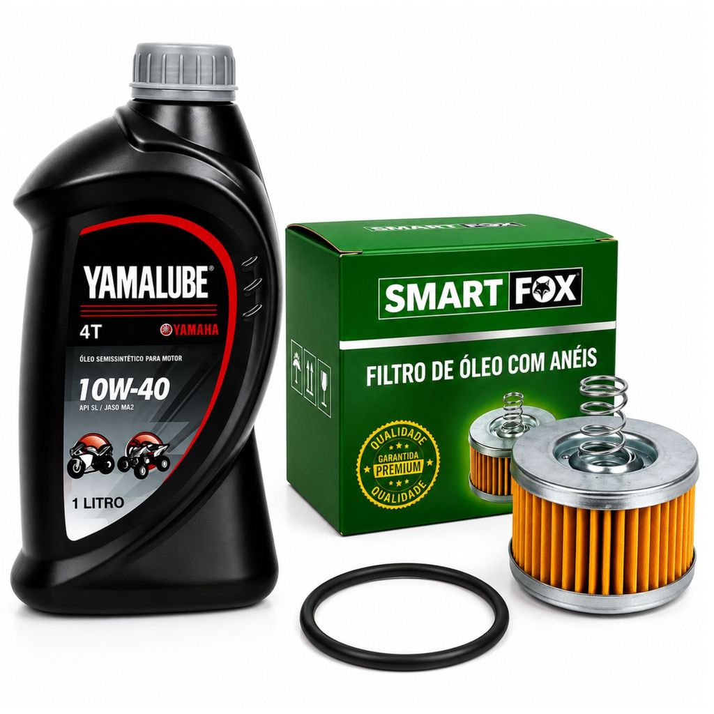 KIT TROCA OLEO 10W40 + FILTRO E ORIING FAZER FACTOR CROSSER 150 FZ15 — imagem 2 de 2