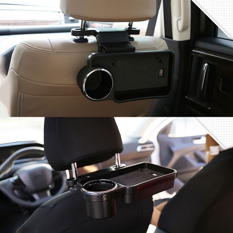 premium-Atacado Venda Quente Assento Traseiro Do Carro Mesa De Viagem Bebida Comida Copo Bandeja Dobrável Suporte De Mon
