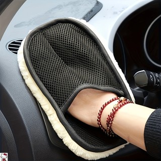 Luvas macias de limpeza de carros, detalhes leves e remoção de poeira, usadas para manutenção de veículos