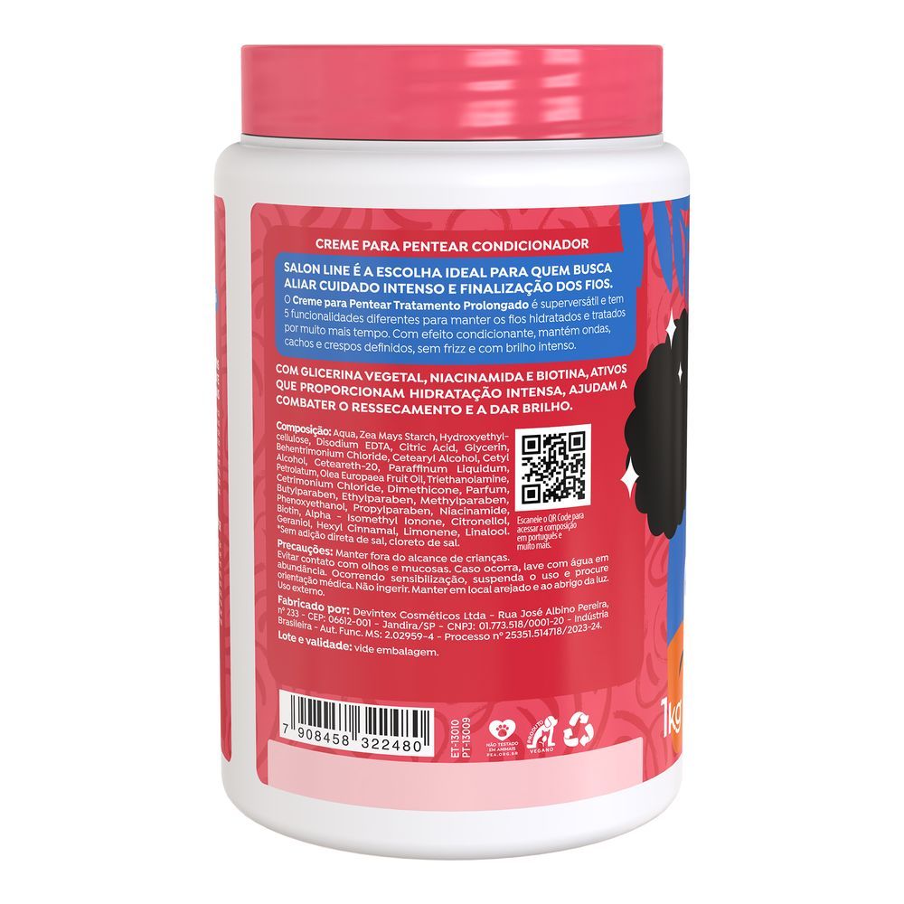Creme De Pentear Salon Line 5 Em 1 Tratamento Prolongado 1Kg · foto 2
