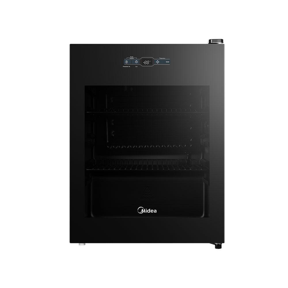 Expositor de Bebidas Midea 1 Porta Inverter 66L Painel Touch MDRX106FGGGL3 Preto Bivolt