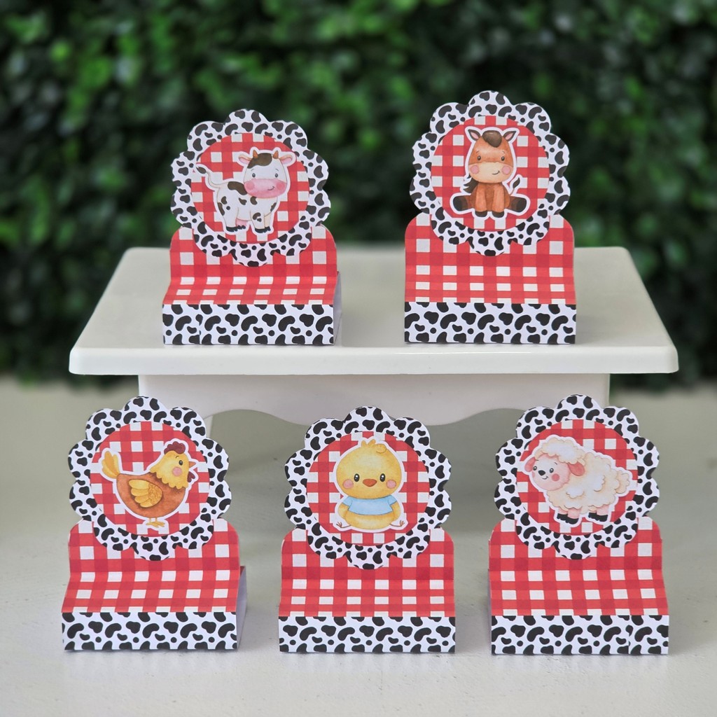 Porta bis duplo FAZENDINHA VERMELHO lembrancinhas personalizadas mimos para aniversario infantil decoração mimos