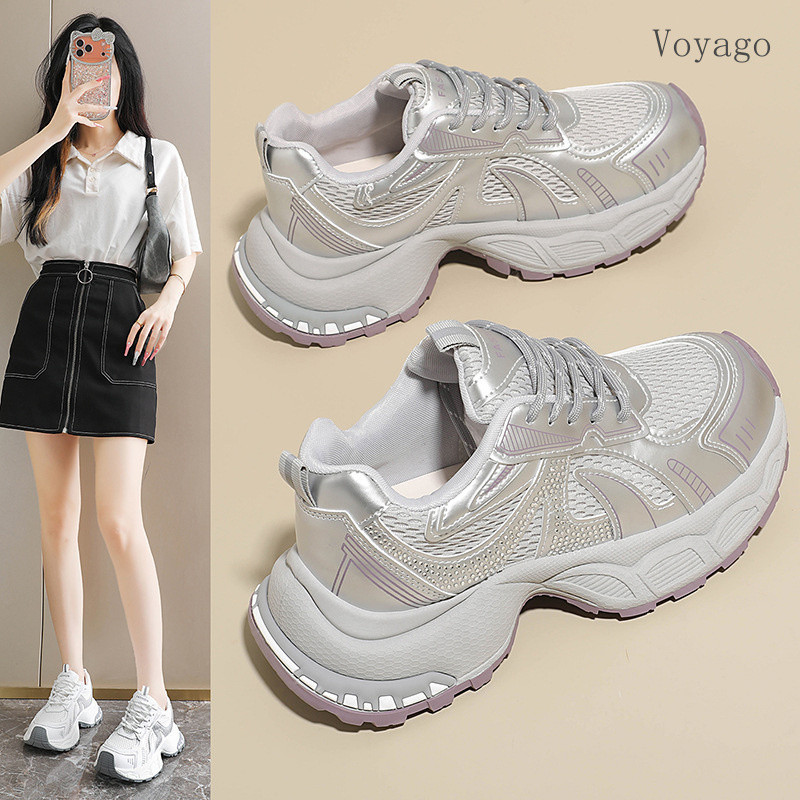 [Novo estilo moderno] ins versão coreana papai sapatos femininos 2026 verão estudante esportes lazer sola grossa malha a