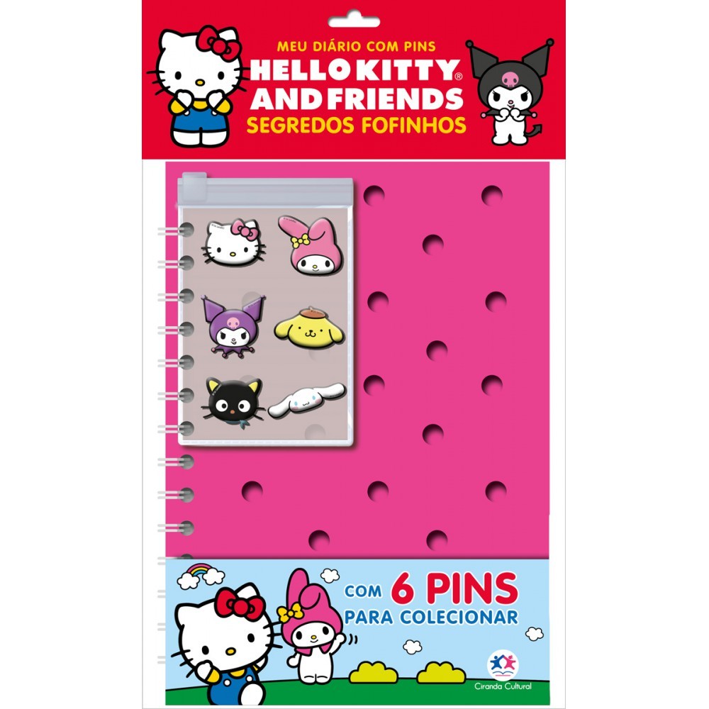 Livro Hello Kitty - Leia e colecione - Diário com Pins