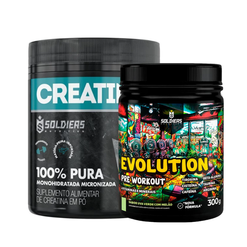 Kit Creatina Monohidratada e Pré Treino Evolution 300g — foto 2