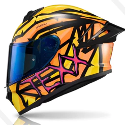 Capacete Texx Spihe Maasai Fechado Viseira Azul