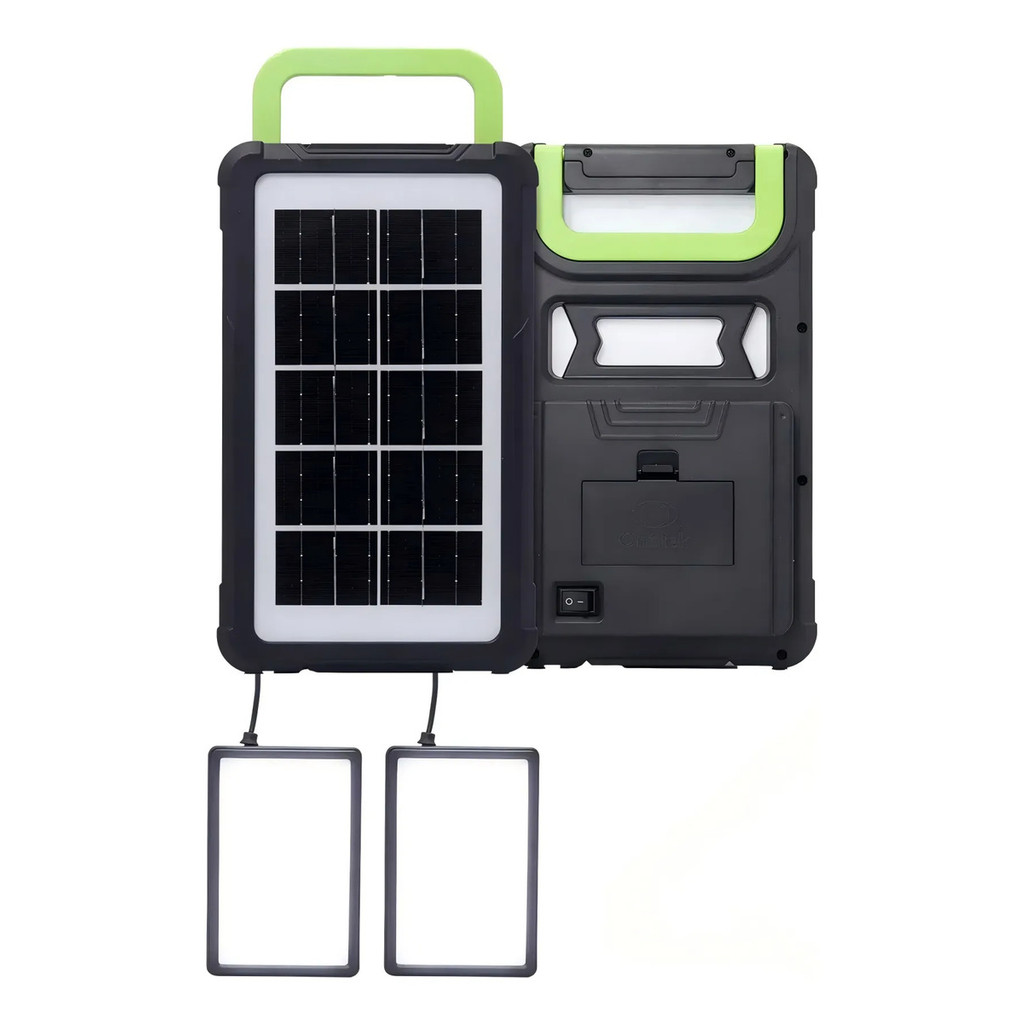 Kit Luminária Refletor Holofote Solar Led Powerbank Portátil