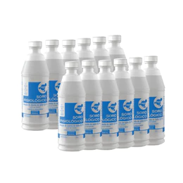 Kit 12 Unid. Soro Fisiológico 500ml Hearst Lavagem Lente