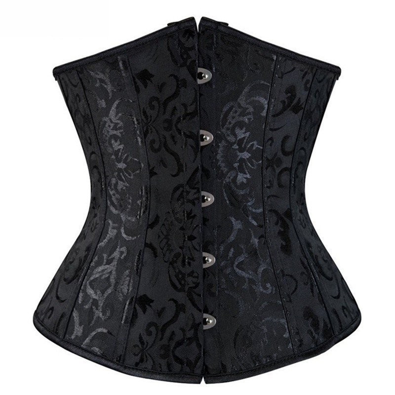 XS 6XL Espartilho Floral Preto Com Cinto De Aço Cincher Emagrecimento Plus Size Redutor De Barriga Shaper WMBY 8MDW