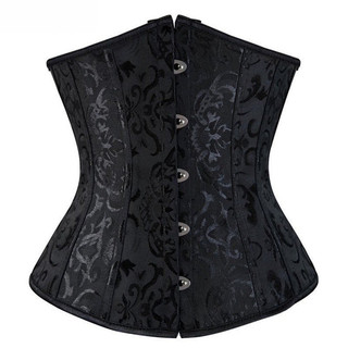 XS 6XL Espartilho Floral Preto Com Cinto De Aço Cincher Emagrecimento Plus Size Redutor De Barriga Shaper WMBY 8MDW