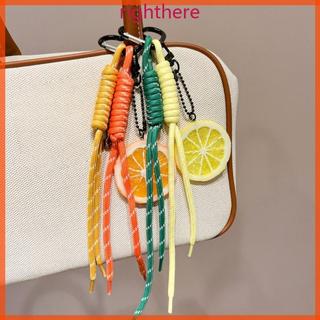 Direita Adorável Melancia Resina Chaveiro Saco Elegante Design Prático