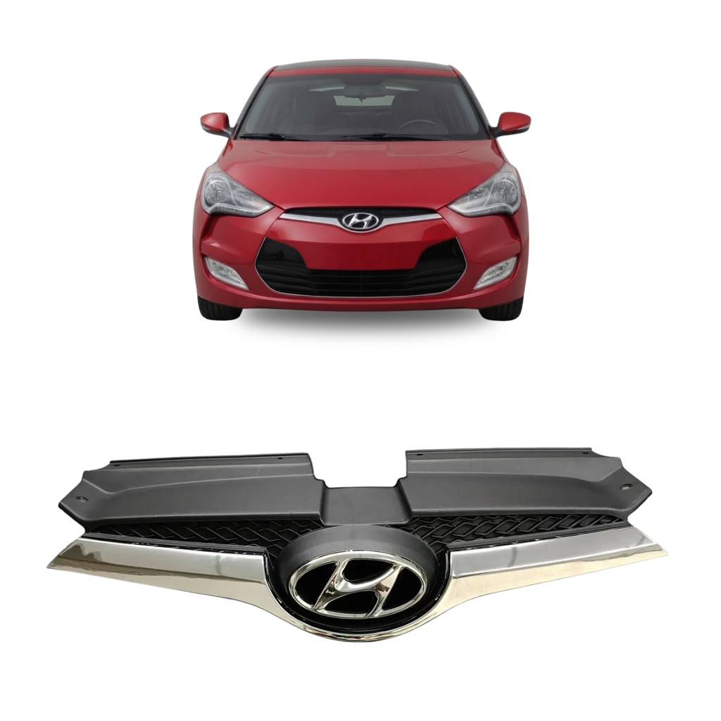 Grade Superior Dianteiro Veloster 2011 2012 2013 2014 2016 Original Com Emblema Cromado 86350-2V000
