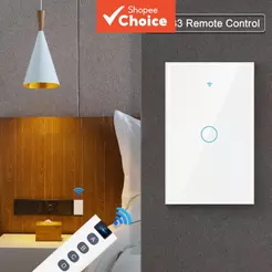 Interruptor Inteligente AXUS Home Light 2026, Interruptor de Parede Touch para Tuya RF433, Controle sem Fio por